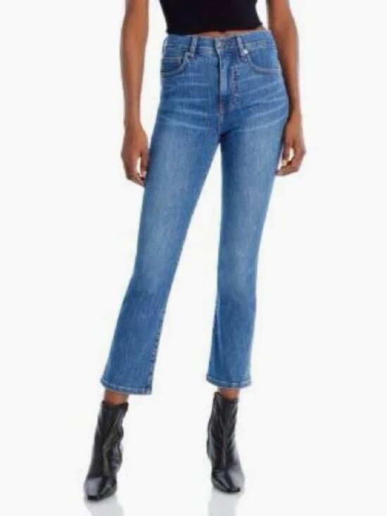 Veronica Beard Denim - Veronica Beard Sierra High Rise Cropped Flare Jeans Blue Wash 27 J232022820276SR